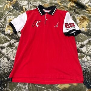 Y2K Nautica Polo Shirt Big Logo Embroidered Polo Nautica Embroidered 83 Canadian